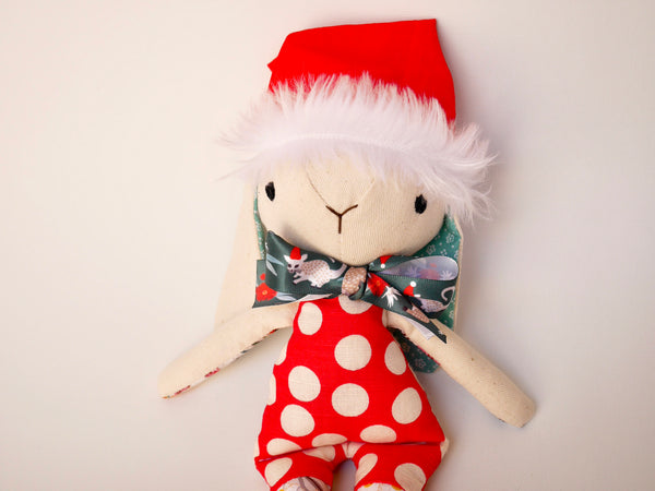 Christmas bunny doll, bunny elf on the shelf, Christmas decoration