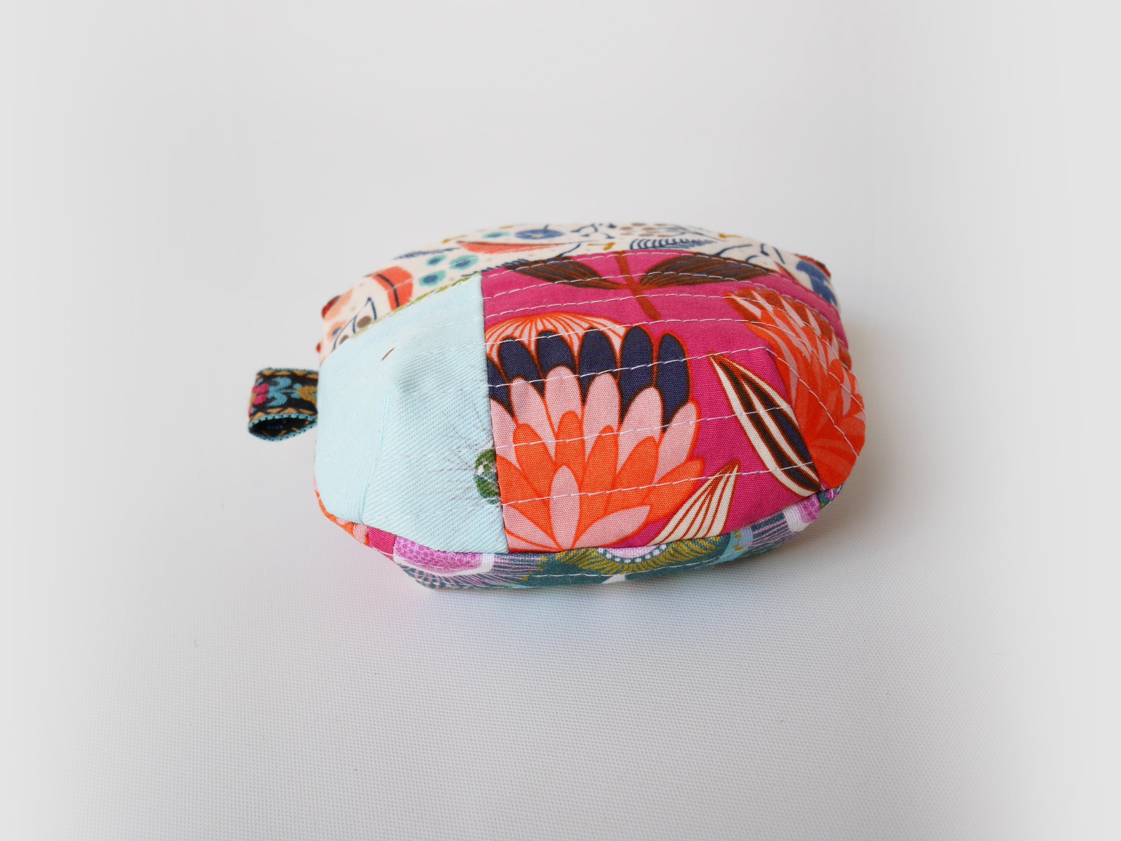 Patchwork zipper purse, pink floral zipper pouch