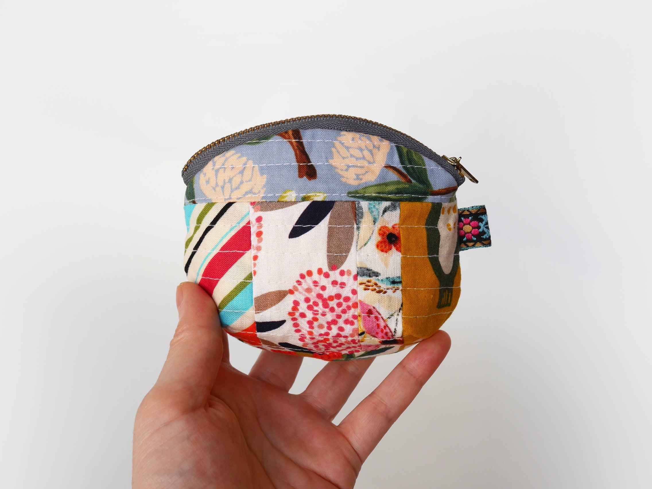 Small zipper pouch, patchwork purse