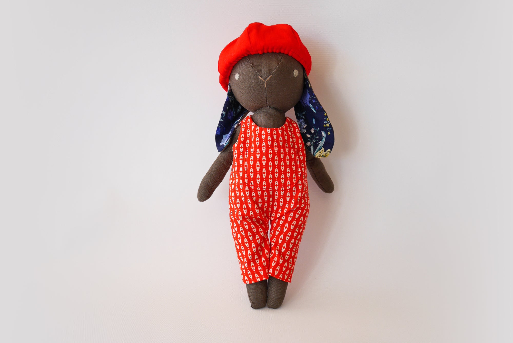 Cute Handmade bunny doll, dress up doll, bunny, strawberry chocolate