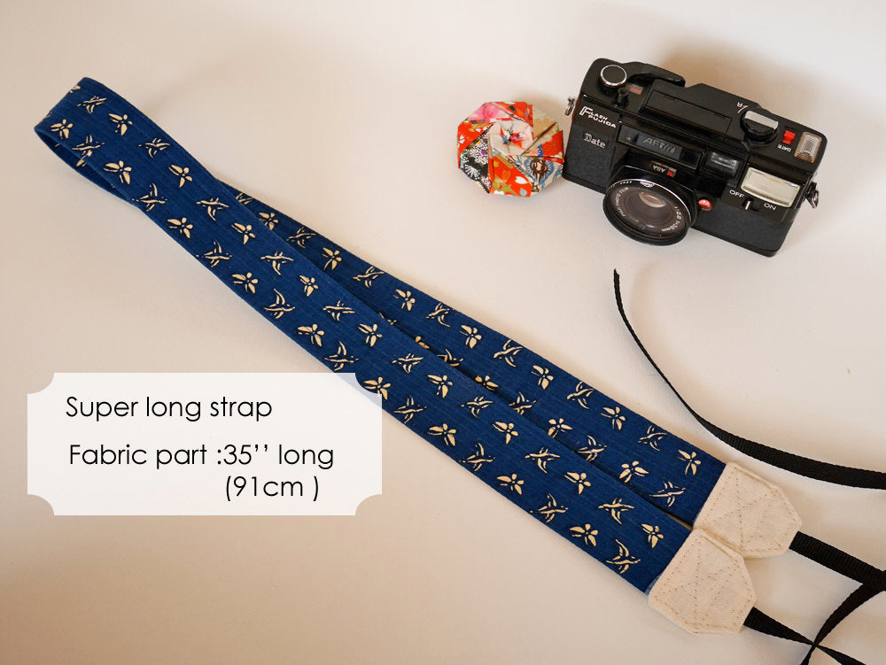 Camera shoulder strap, cool dslr strap, Japanese print