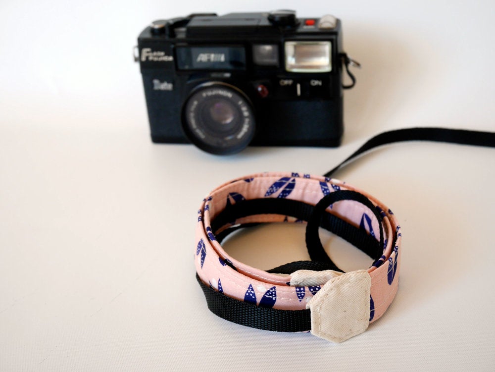 Pink thin camera strap, Mirrorless camera strap, cute camera strap