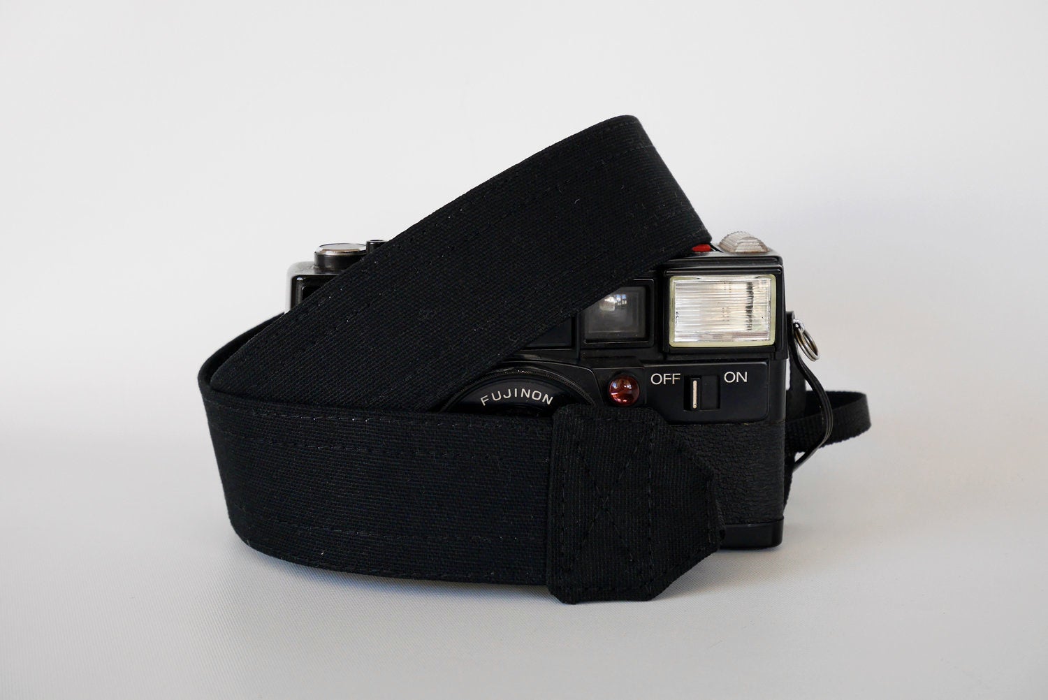 Plain black camera strap, SLR DSLR camera strap, wedding camera strap